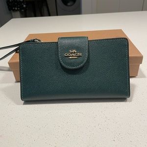 Coach wallet, Teal color